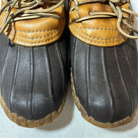 VINTAGE Mens LL BEAN Maine Hunting Shoe Boots Duck Leather Rubber Mocs 8M - Picture 10 of 10